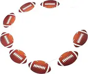 LOORGVEL 8pcs Rugby Flag Sequin Football Grid Decoration Sports Football Spiral Football Banner Football Flag Pulling Football Accessories Football Baseball Decoration Light Brown Paper