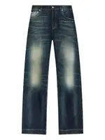 [Alexander Mcqueen] Alexander Mcqueen-Jeans Sbiaditi Con Gamba Ampia-Uomo 48