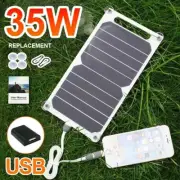 35W Portable Solar Panel USB Charger for Phone Power Bank RV Camping Outdoor