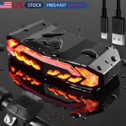 Smart Bike Tail Light Turn Signals Automatic Brake Sensor Rechargeable w/ Remote
