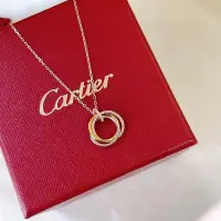 在飛比找Yahoo!奇摩拍賣優惠-卡地亞 Cartier 三環 三色 項鍊