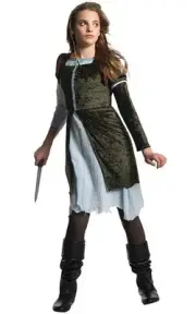LICENSED TWEEN GIRLS SNOW WHITE & THE HUNTSMAN FANCY DRESS HALLOWEEN COSTUME