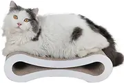 Cozioz Ultimate Cat Scratcher Lounge - Reversible Infinity Style, Made from Recycled Corrugated Cardboard for Durability & Longevity （S Size）