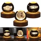 3D Crystal Ball 6CM Astronomy Fence Usb Snow Laser Light Lights Universe Balls