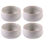 4PK Ladelle Nestle 11cm Round Stoneware Dip Snack Bowl - White