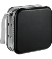 3 Pack DVD / CD Case 48 Capacity Portable Hard Plastic Waterproof Black Strap