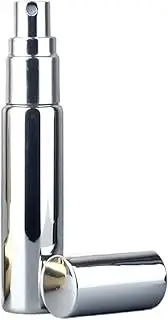 100Pieces/Lot 10ML Portable Glass Refillable Perfume Bottle With Aluminum Atomizer Spray Bottles Sample Empty Containers(Silver)