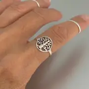 Sterling Silver Medium Tree of Life Ring, Fortune Ring, Silver Rings, Tree Ring