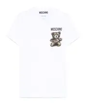 Leo Teddy-print T-shirt XXS,S,XS,L,M White
