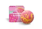 Strawberry Slushie Bath Bomb by Zolly, Ringless Bath Fizzies, Bath Art