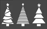1- 5x8 inch Stencil, (TF-61) Christmas Trees (6mil)