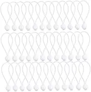 TEHAUX 40Pcs Bungee Ball Cords Heavy Duty Stretch Rope for Tarp Canopy Tent Durable Flexible Tie Down Elastic Strap for Camping Shelter and Outdoor Use