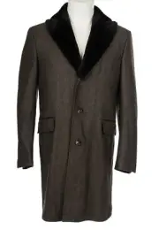 $11750 BRIONI 100% Cashmere Shearling Fur Coat Overcoat Topcoat 52 Euro 42 US