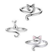 Set of 3 Personalized Yarn Guide Rings Charm Adjustable Crochet Accessories