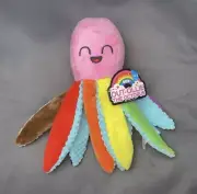 New Bark Box " Out Ollie The Octopus " Dog Toy Octopus Rainbow Tentacles