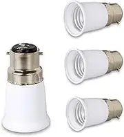 B22 to E27 Adapter, 4pcs Light Socket Converter, Bulb Screw Socket Adapter, Chandelier Light Socket for Ceiling Fans Light, Pendant Light, Chandelier