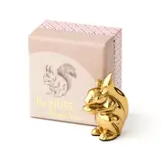 Pilbeam Living Nuts About You 7cm Aluminium Squirrel Figurine/Ornament Gold