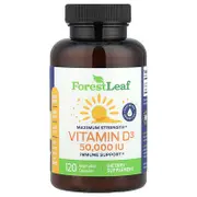 Forest Leaf, Maximum Strength, Vitamin D3, 1,250 mcg (50,000 IU), 120 Vegetable Capsules