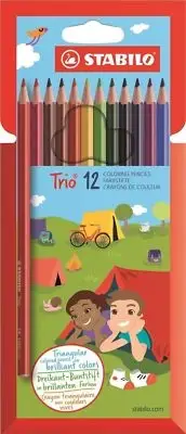 STABILO Thin Colouring Pencil 12 Vivid Colours - Pack of 12