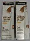 Neutrogena Purescreen+ Mineral UV Tint Face Liquid Medium Deep *LOT OF 2*