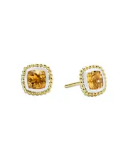 Lagos 18K Yellow Gold & Sterling Silver Rittenhouse Citrine Stud Earrings