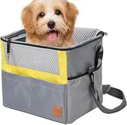 Pet Carrier | 600D Polyester Pet Carrying Bag | Pet Basket with Adjustable Shoulder Straps | Cool Interior Ventilated Mesh Design Pet Carrying Bag | Cycling Rack Basket