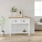 vidaXL Console Table Mexican Pine Corona Range White 90x34.5x73 cm