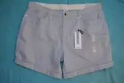 Rockmans Stretch POWDER BLUE Denim Shorts Size 20 NEW rrp$49.99 Comfort Waist