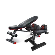 Powertrain Gen2 Pro 50KG Adjustable Dumbbell Set & Stand with FID Weight Bench
