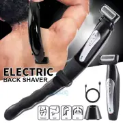 15" Long Handle Men Electric Back Shaver Groomer Full Body Hair Removal Trimmer
