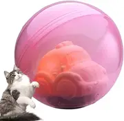Moving Ball Cat Toy | Rolling Ball Automatic Cat Enrichment Toys,USB Rechargeable, Turtle Car Shape with Lights & Music for Indoor Games, Exercise Play
