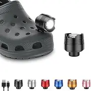 [CUYLERAZM] Rechargeable Headlights for Clog 2PCS, Flashlight Clog Charm Attachment Accessories for Shoes with 3 Light Modes for Dog Walking, Camping, Running, Suitable for Adults Kids Boys Girls Men Women