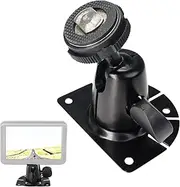 INSEETECH Fan-Shaped Mount for Backup Camera Monitor System - Universal Reverse View Bracket for Car RV Truck Van Display, Metal Construction, Double-Sided Tape, No Drill Easy Install