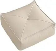 LeoLeozz Floor Cushion Tatami Cushions Square Decorative Futon Outdoor Patio Cushion Floor Pillow for Office Chair Balcony Reading, Light Grey