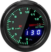 2in Universal Exhaust Temperature Gauge Meter Pointer Digital LED Display Exhaust Gas Temperature EXT Gauge for Ship Car Truck Vehicle Automotive Boat Marine