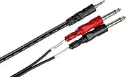 Hosa CMP-159 3.5 mm TRS to Dual 1/4 Inch TS Stereo Breakout Cable, 3 Feet