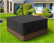 Swimming Pools Square Hot Tub Dust Cover Cap Swimming Pool Waterproof Anti-UV Outdoor Warm Spa Hotspring Anti-Fall Leaves Pool Accessories(85x85x20inch)