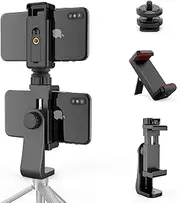 Owine Universal Dual Cell Phone Tripod Mount Adapter+ Premium Smartphone Clamp, Compatible with iPhone,Samsung Galaxy,Note,Lg,All Smartphones Perfectly.Connects to Tripod, Monopod, Selfie Stick