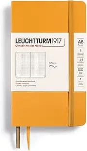 Leuchtturm1917 365646 Notebook Pocket (A6), Softcover, 123 numbered pages, Rising Sun, Dotted