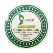 Edge Control Edge Tamer Ustar Hair Wax Extra Long Last Hold/Style Smooth 5.2oz