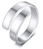 Womens Spiral Twist Wrap Ring