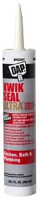 12 Pack Kwik Seal Ultra Premium Silicone Kitchen & Bath Sealant,Bisque,10.1-oz.