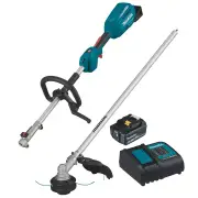 Makita DUX18STX2 - 18V Brushless Multi-Function Powerhead Kit (1 x 5.0Ah) + Line Trimmer Attachment
