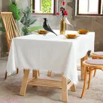棉麻桌布 餐墊 桌布 INS 素色餐桌布 白色褶皺紋 亞麻 隔熱墊 餐桌墊 背景布 拍照布 掛布 桌布