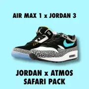 Jordan x Atmos Safari Pack Jordan3 + AM1 size 9