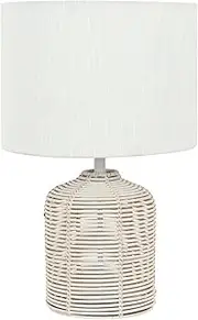 Beacon Lighting Matera 1 Light Medium Table Lamp in White