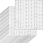 uxcell 800 Pcs 10 Sheets Mailbox Numbers, 1 Inch Waterproof Vinyl White Mailbox Numbers for Outside Self Adhesive Number Stickers for Mailbox, Address Numbers, House
