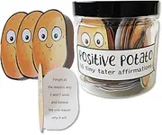 Positive Potato Jar Emotional Support Affirmation Cards 60PCS Funny Gifts Accessories Kind Notes Dietitian Gift Women Motivational Thoughtfulls Pickles Affirmation Words Bottle Just Because Messages