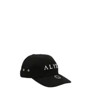 Logo embroidered baseball cap One size Black