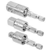 1/4", 3/8", 1/2" Impact Grade Socket Adapter Set with 360 Degree Drill Adapters